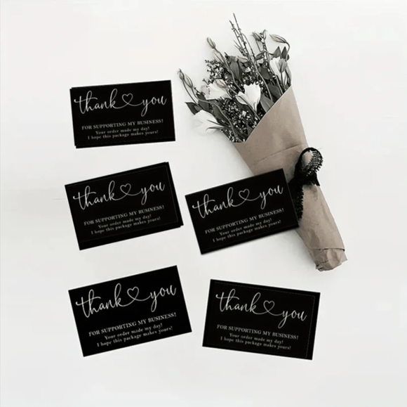 25 Black Thank You Card For Supporting My Small Business - Picture 6 of 7